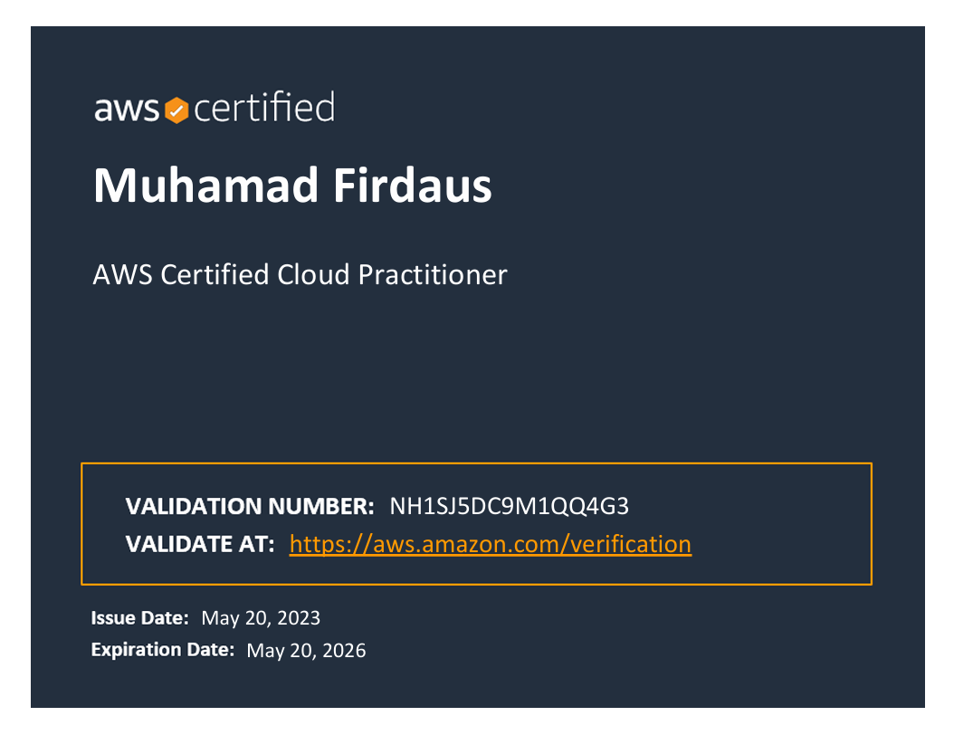 AWS CCP Certificate